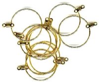 5 Pairs of 25mm Gold Plated Earring Hoops